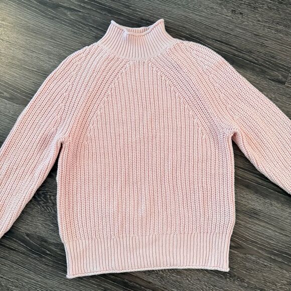 J. Crew Light Pink Roll Neck Cotton Sweater - Picture 3 of 9